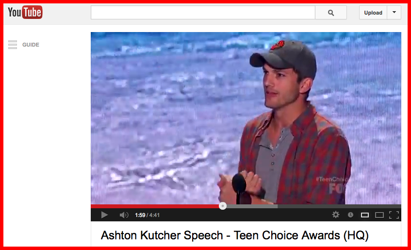 Why Ashton Kutcher’s Teen Choice Awards speech went viral