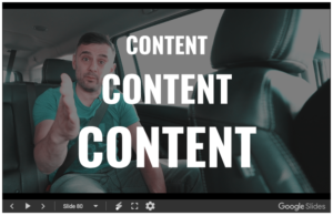 Screenshot of GaryVee's Content Model Slide Deck