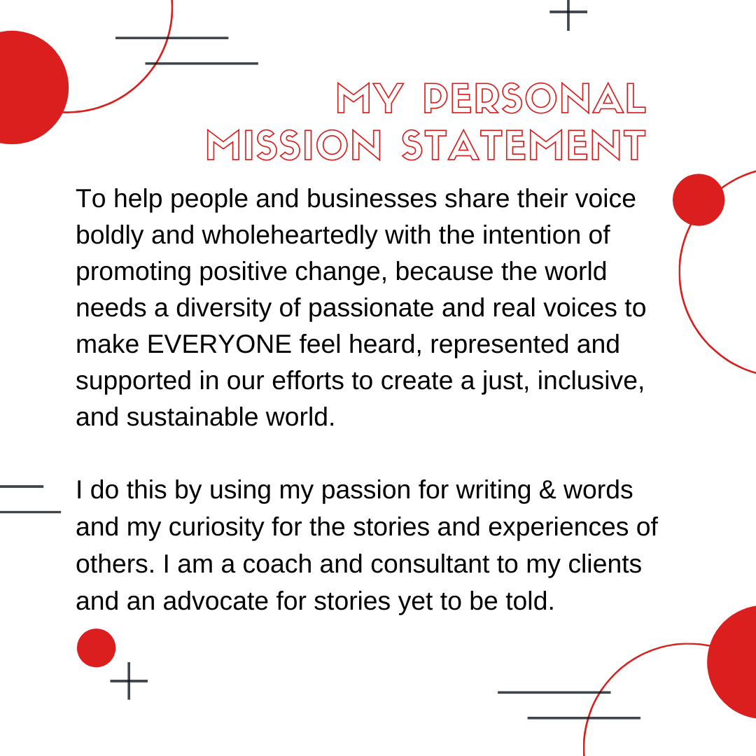 project manager personal mission statement
