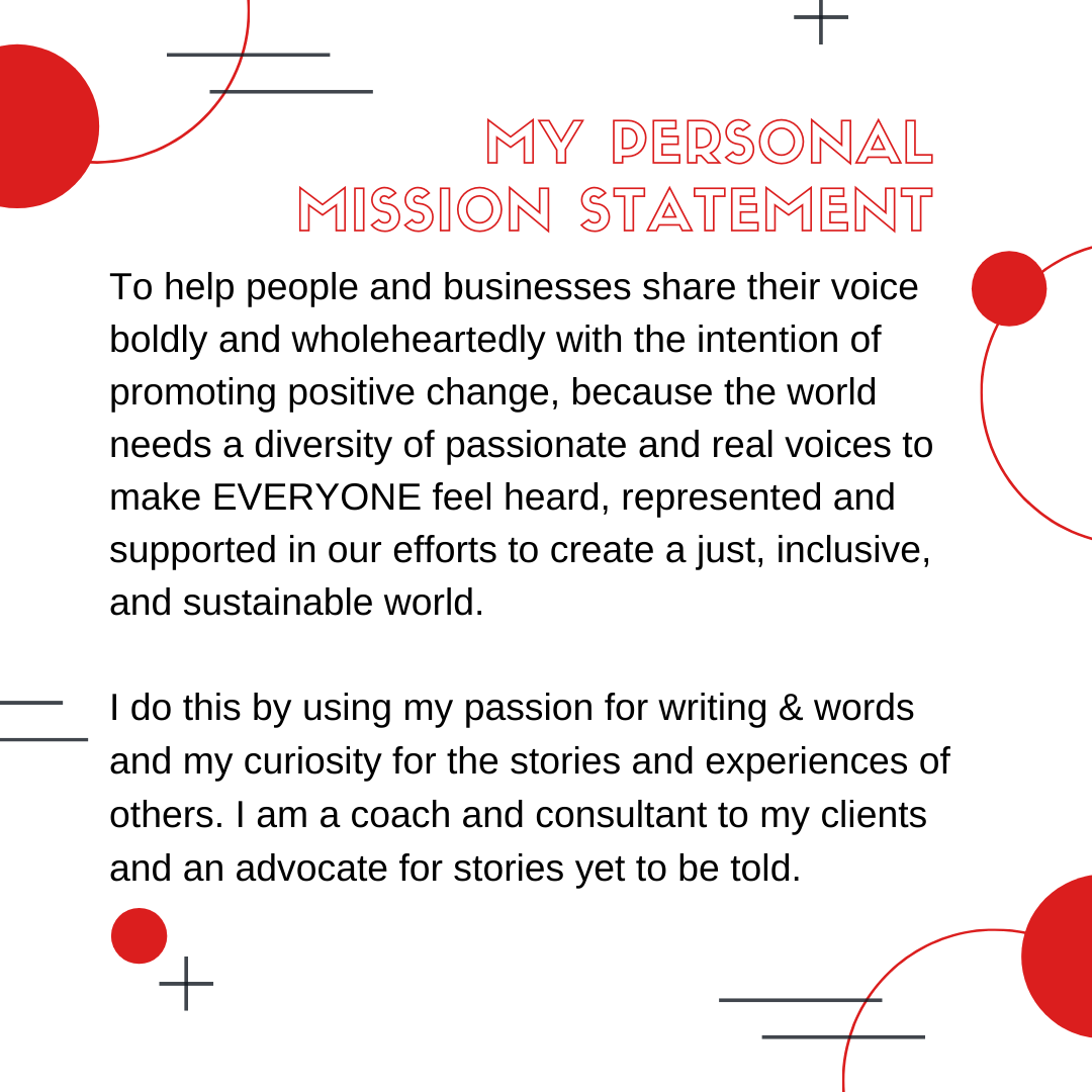 personal mission statement examples for students essay